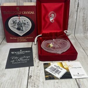 Waterford 2001 Ice Skaters Joys of Winter Christmas Ornament 4th Edition
